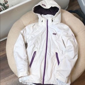 Helly Hansen white w/purple trim
